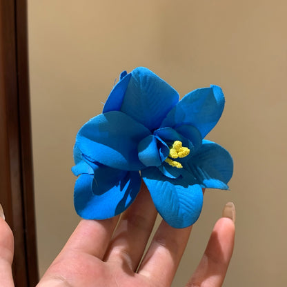 度假風布藝花朵發夾個性時尚優雅輕奢氣質鴨嘴夾設計感小眾發飾女