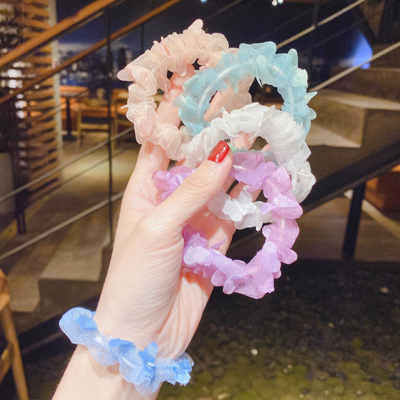 網紗蝴蝶立體髮圈－商品主圖｜https://igowo.tw/
