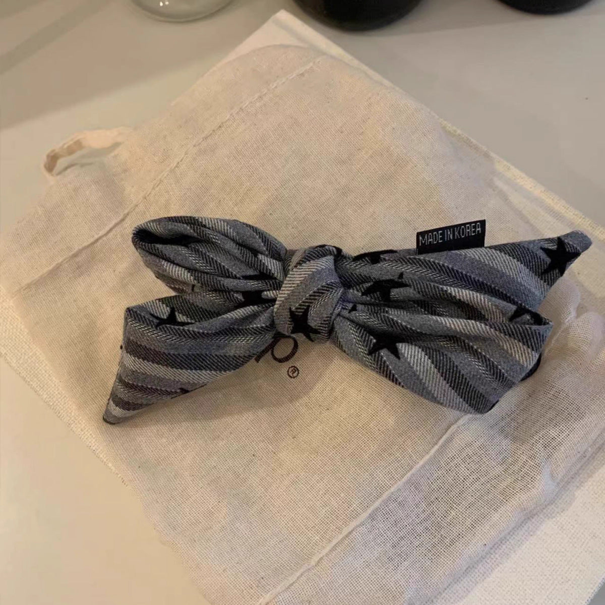 豹紋蝴蝶結髮夾