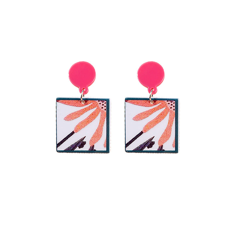 彩色壓克力星星耳環－細節特寫3｜https://igowo.tw/
