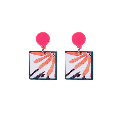 彩色壓克力星星耳環－細節特寫3｜https://igowo.tw/