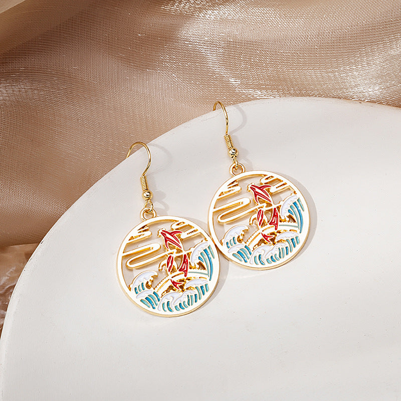 琺瑯小熊不對稱耳環－2/鹿款細節｜https://igowo.tw/