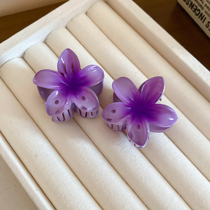 多巴胺太陽花甜美漸變花朵抓夾森系清新百搭鯊魚夾自然度假風發夾