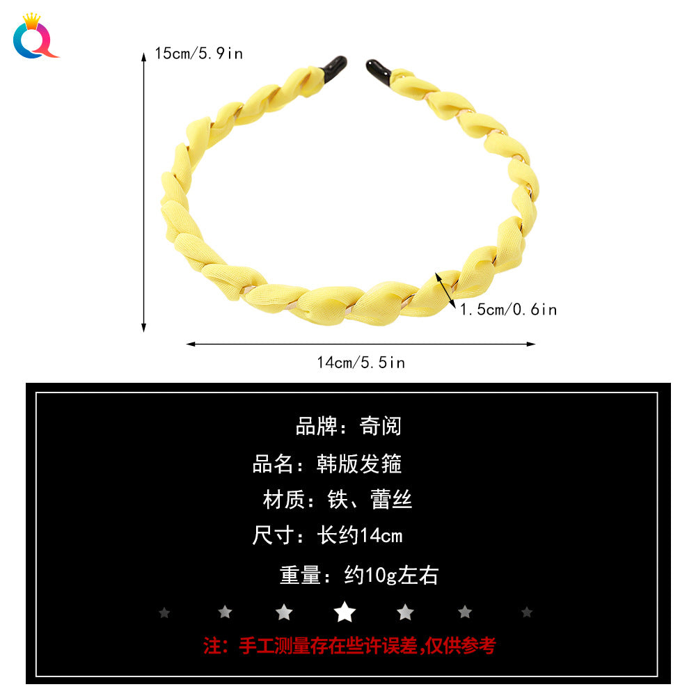 繽紛網紗金屬髮箍－第二視角實拍｜https://igowo.tw/