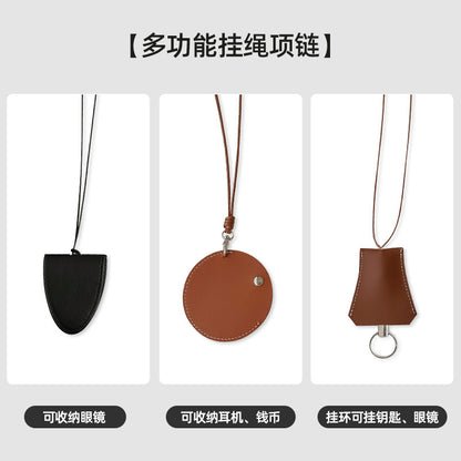 皮革簡約項鍊－4#項鍊-棕色.款細節｜https://igowo.tw/