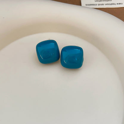 繽紛琺瑯銀針簡約耳釘