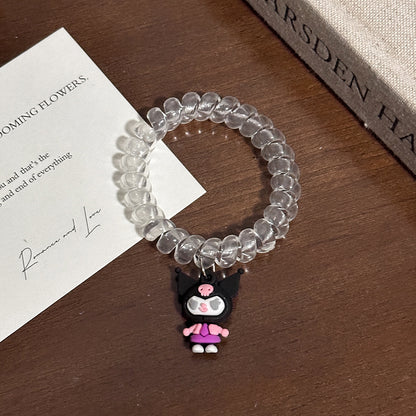 透明小熊卡通髮圈