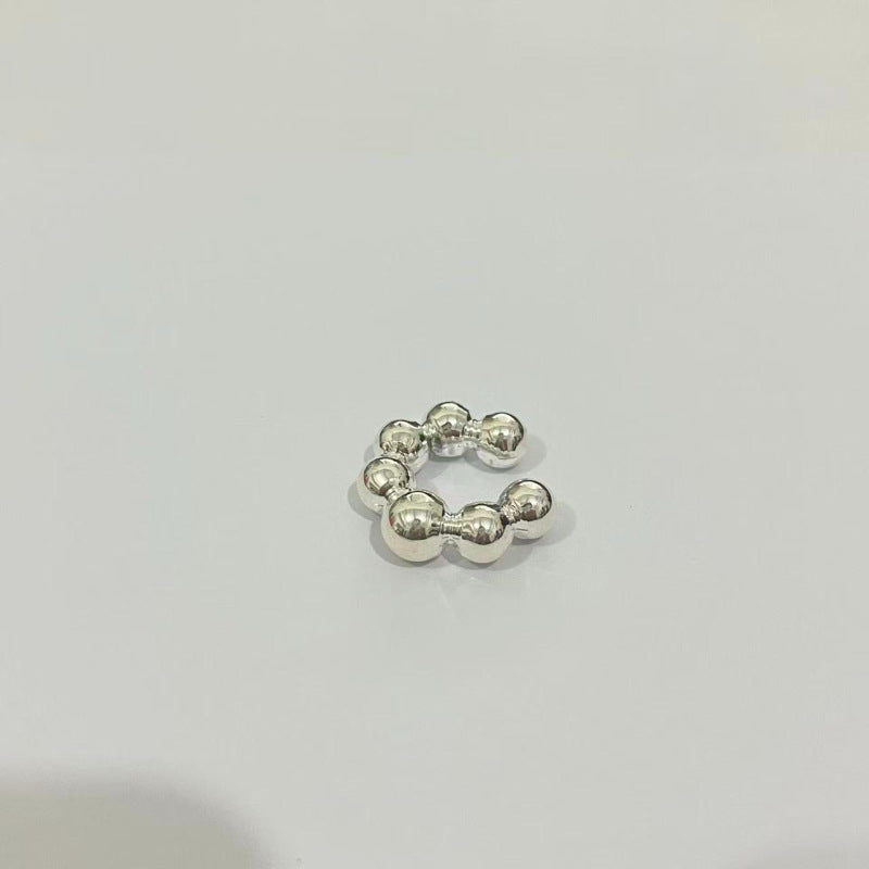 金屬格紋免耳洞耳夾