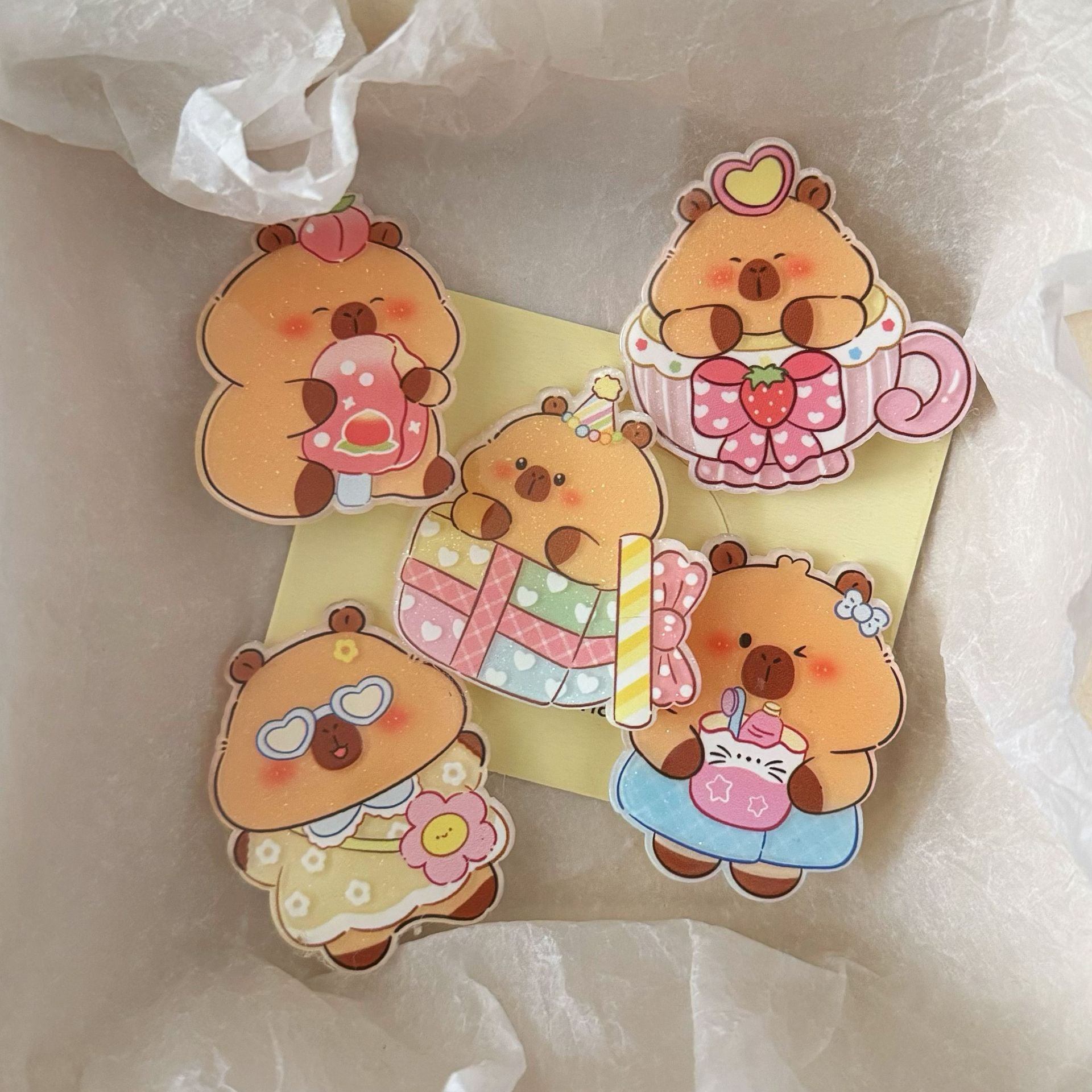 棕色壓克力髮夾－商品主圖｜https://igowo.tw/