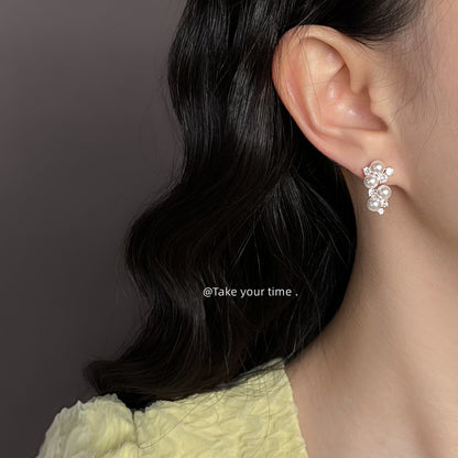 鋯石不規則微鑲耳釘－原創版權耳夾款實拍｜https://igowo.tw/