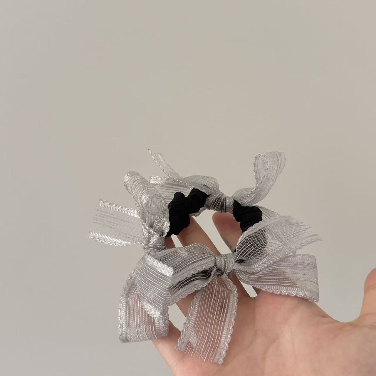 蕾絲蝴蝶結簡約髮圈