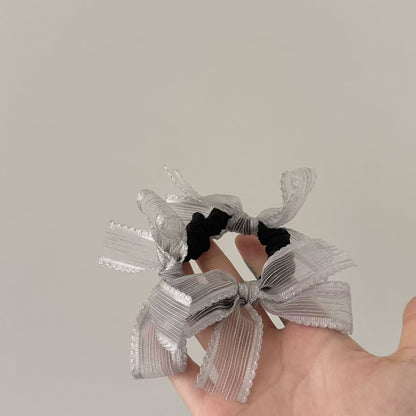 蕾絲蝴蝶結簡約髮圈