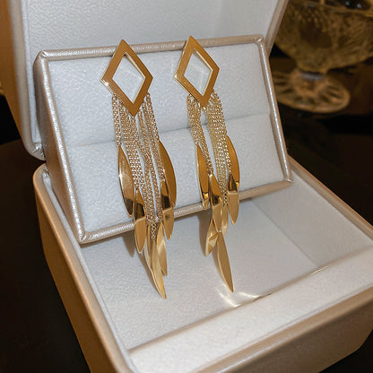 竹節流蘇復古耳環－細節特寫25｜https://igowo.tw/
