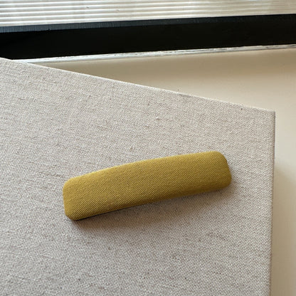 黃色格紋復古髮夾