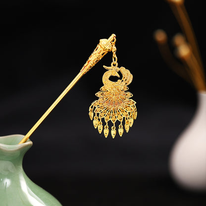 彩色琺瑯蝴蝶復古髮簪－細節特寫5｜https://igowo.tw/