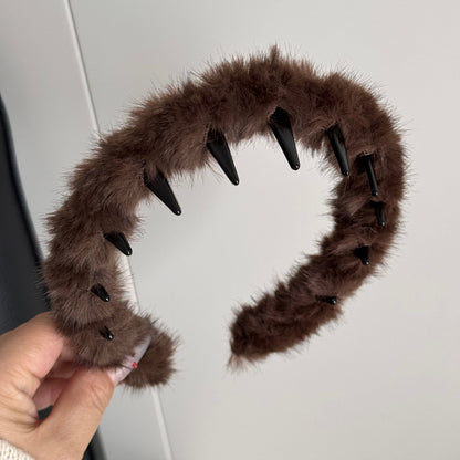 絨面波浪纏繞髮箍－細節特寫6｜https://igowo.tw/