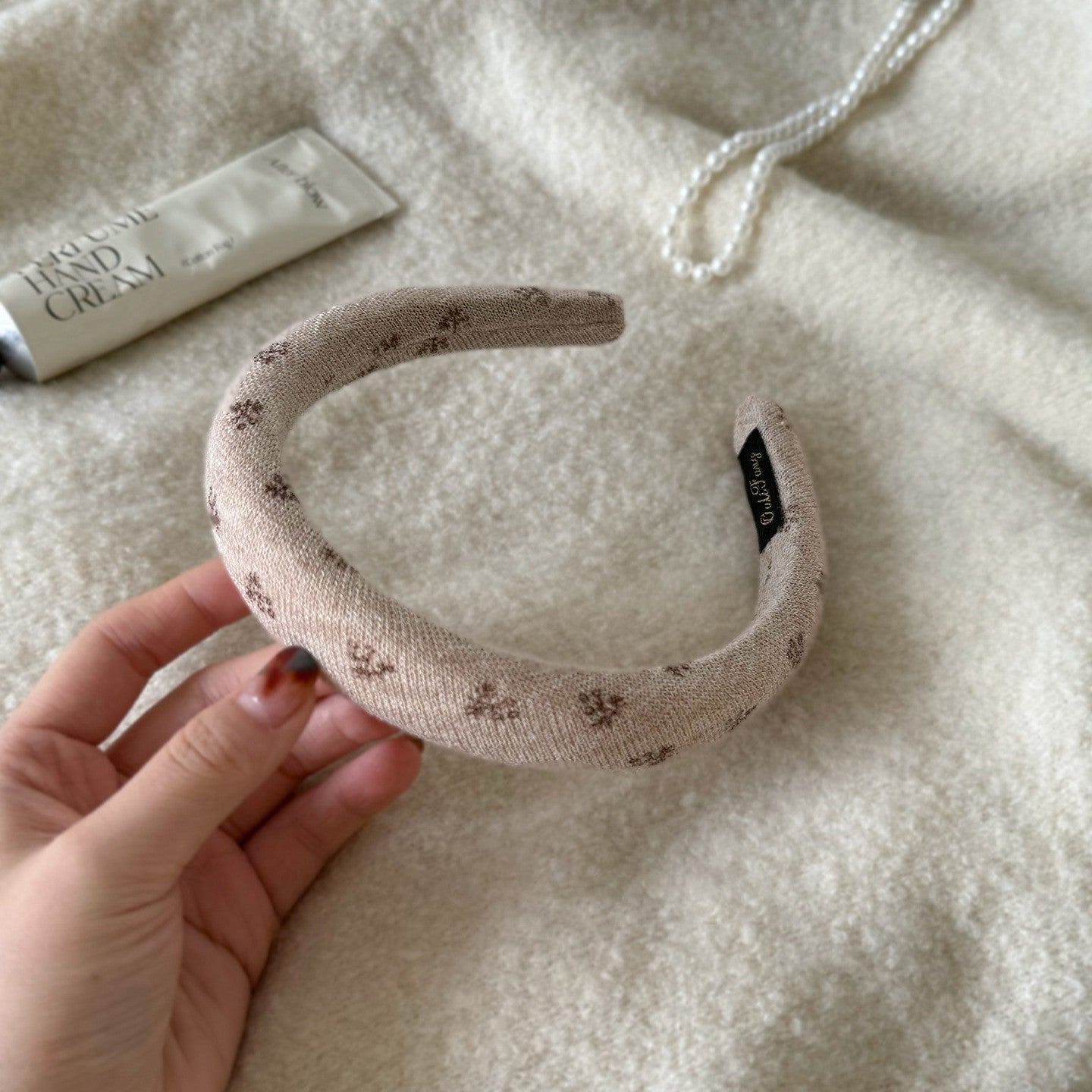 棕色豹紋寬版髮箍－咖色細款細節｜https://igowo.tw/