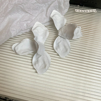 彩色花朵圓形流蘇耳環－12#銀針-紫色款細節7｜https://igowo.tw/