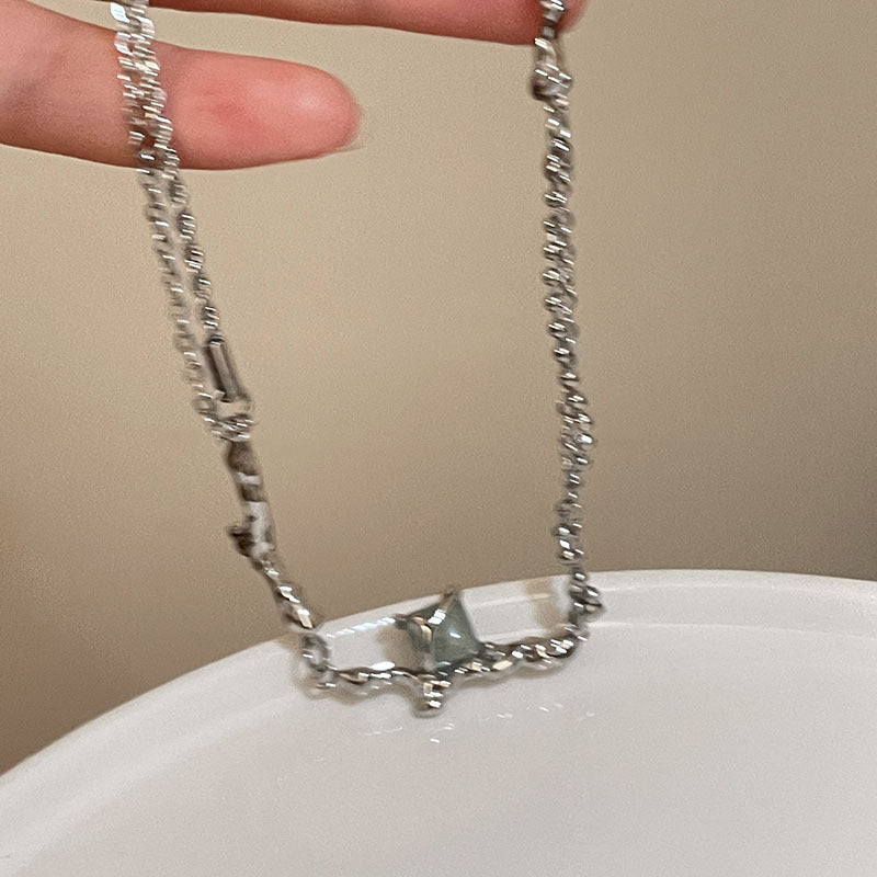 綠色樹脂鈦鋼項鍊