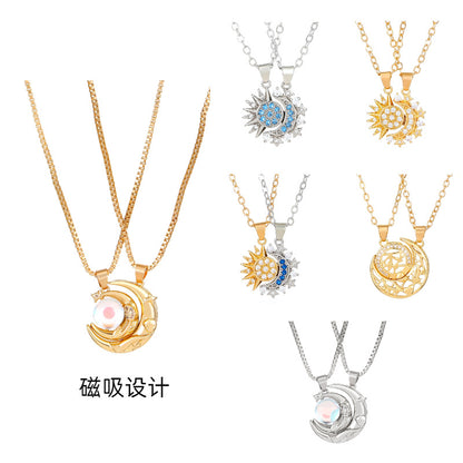月亮磁吸項鍊－商品主圖｜https://igowo.tw/