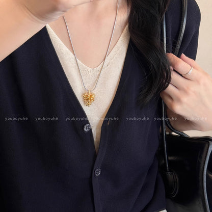 銀色鈦鋼長版項鍊