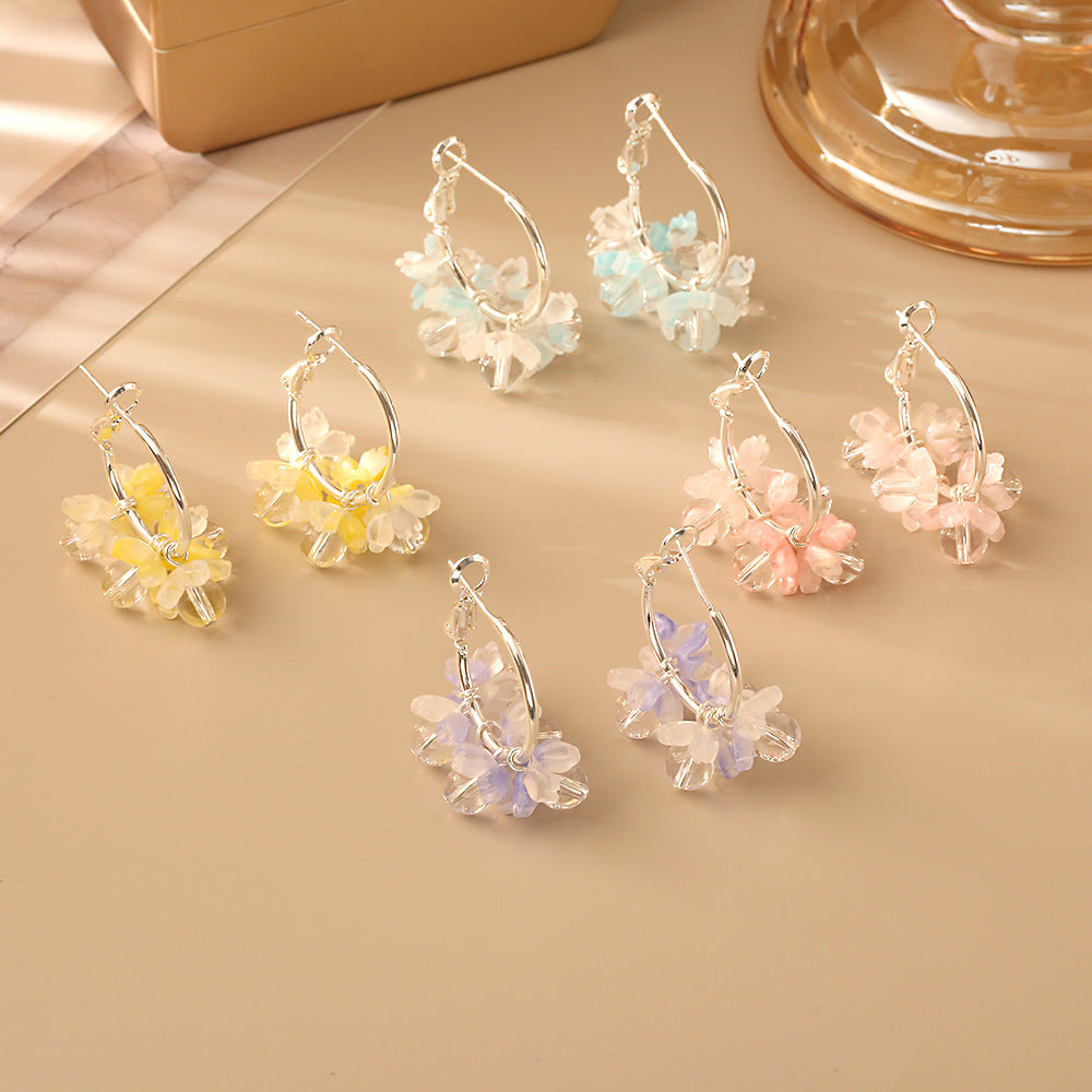 繽紛花朵耳釘－商品主圖｜https://igowo.tw/