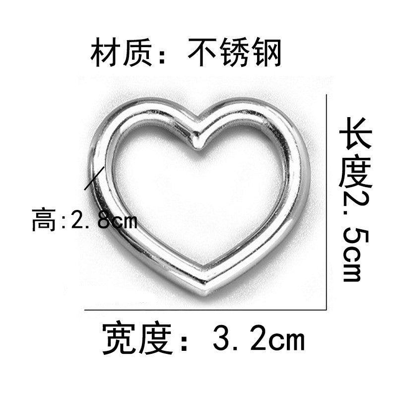 不銹鋼愛心嘻哈項鍊