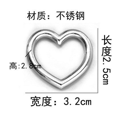 不銹鋼愛心嘻哈項鍊