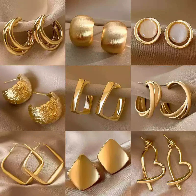 金屬復古耳釘－商品主圖｜https://igowo.tw/