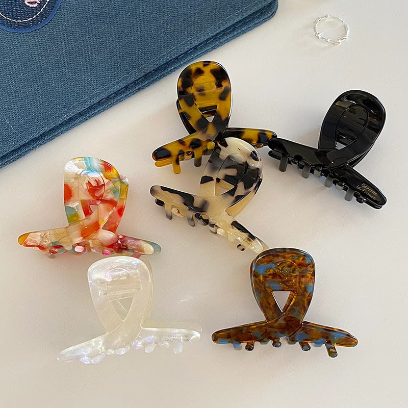 醋酸板材交叉鯊魚夾－商品主圖｜https://igowo.tw/