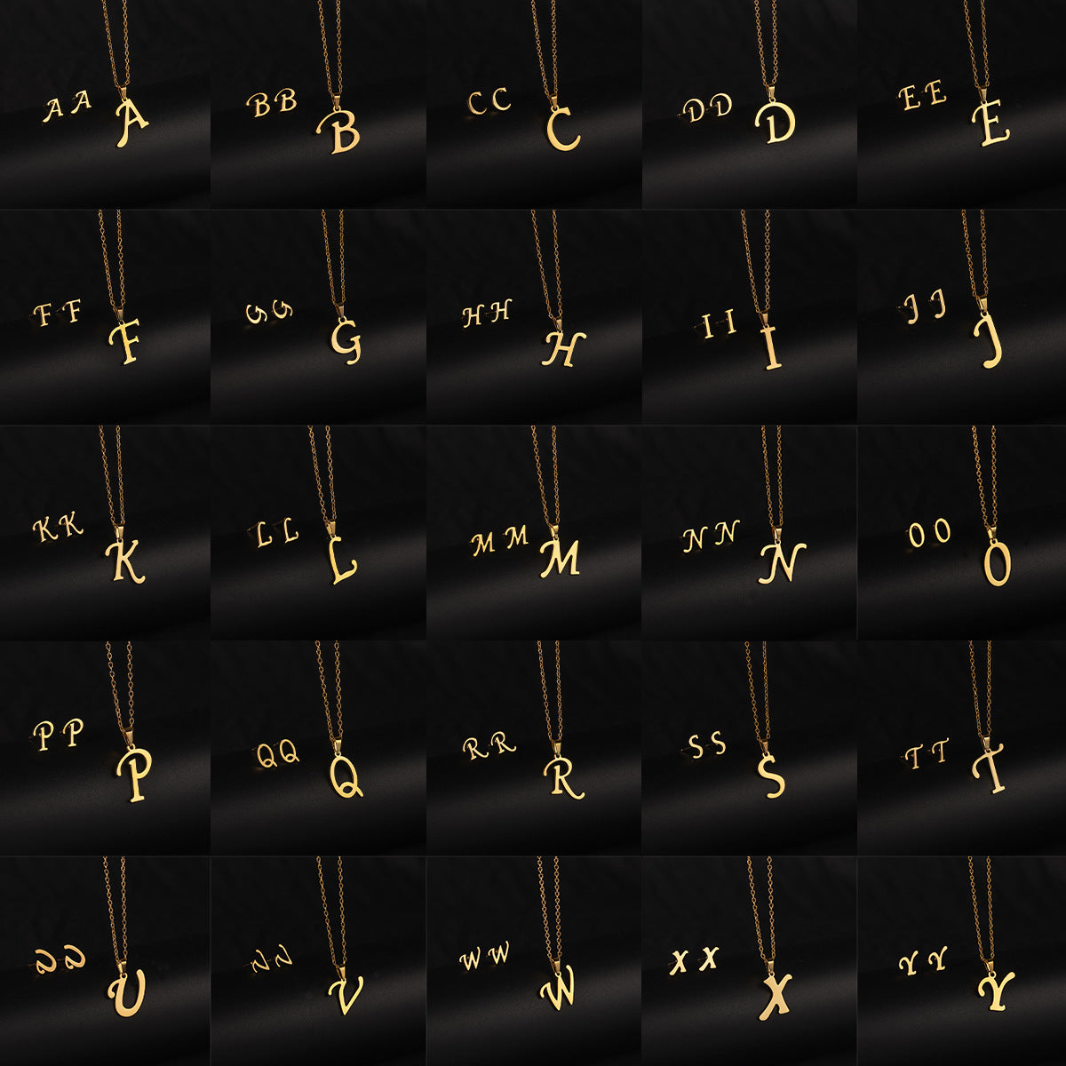字母簡約耳釘－商品主圖｜https://igowo.tw/