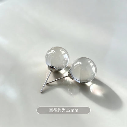 粉色珍珠鋯石耳釘－06白K款細節5｜https://igowo.tw/