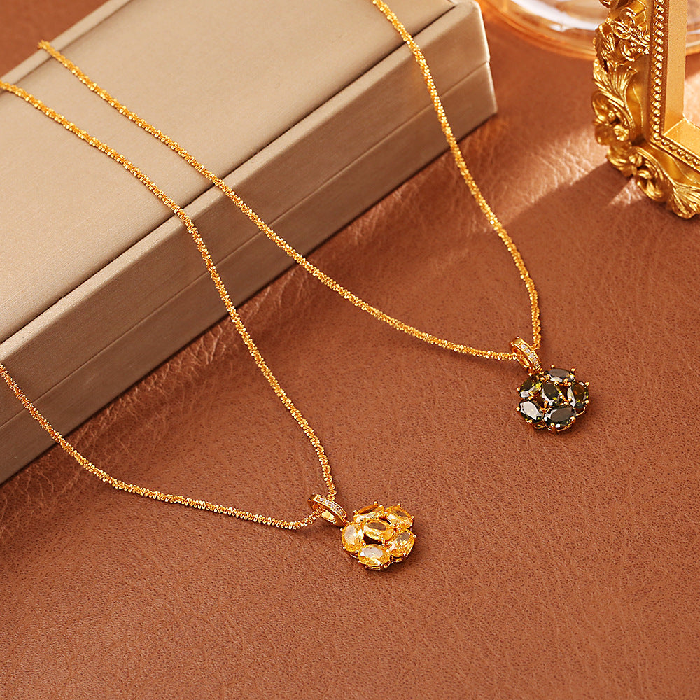 鋯石兩用墜飾項鍊－商品主圖｜https://igowo.tw/