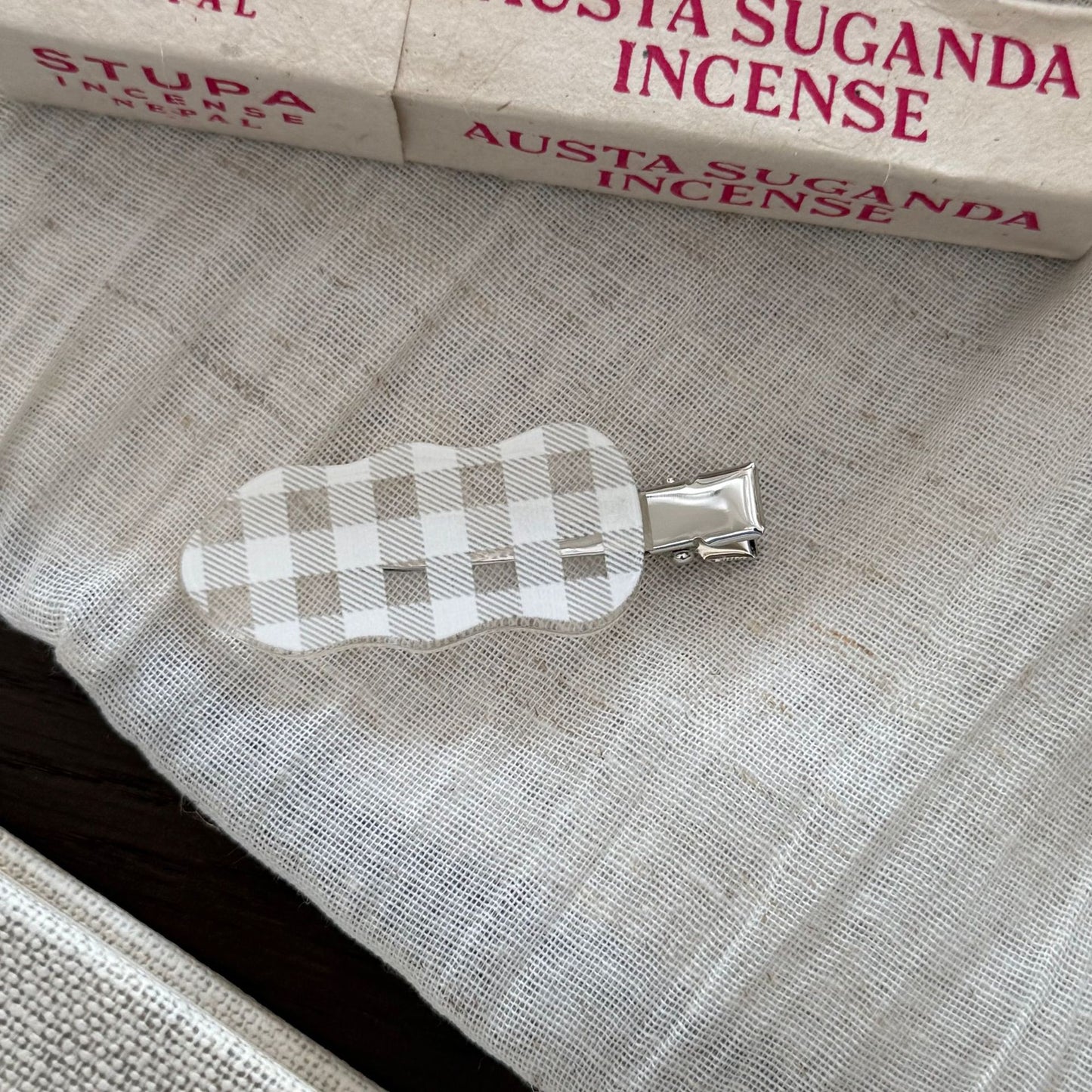 甜點格紋髮夾