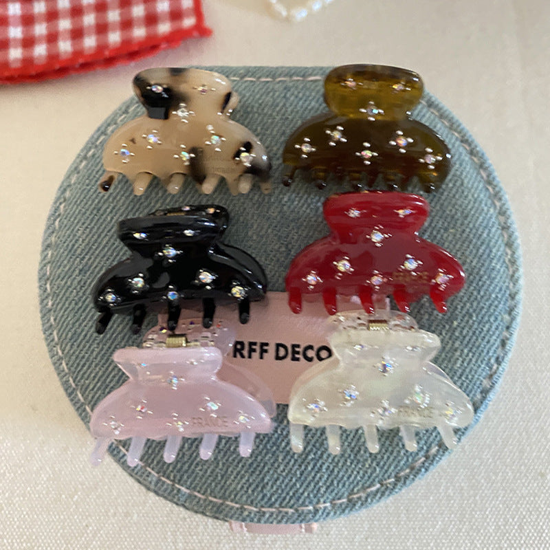 醋酸板材鑲鑽鯊魚夾－商品主圖｜https://igowo.tw/