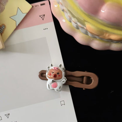 棕色波浪卡通髮夾