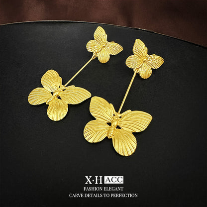 琺瑯花朵復古耳環