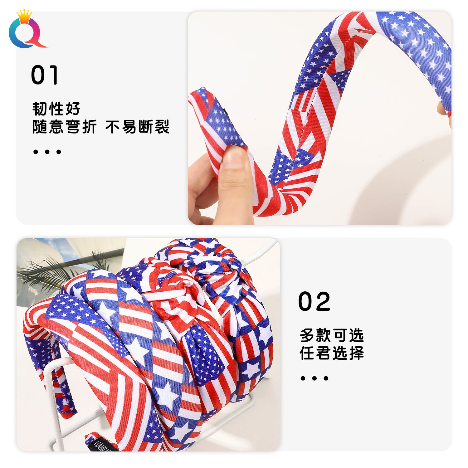星星扭結髮箍－第二視角實拍｜https://igowo.tw/