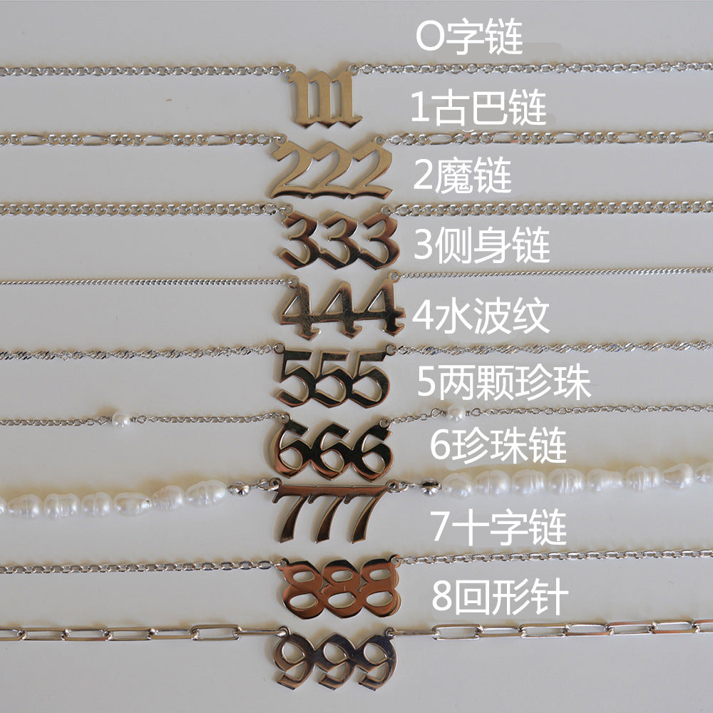 鈦鋼數字項鍊