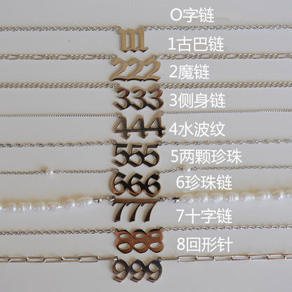 鈦鋼數字項鍊