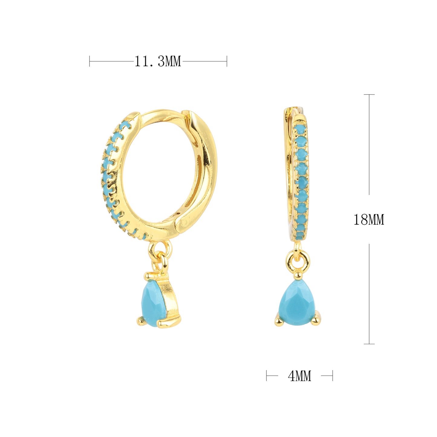 S925 耳環法式鑲鋯水滴形耳墜耳飾小眾輕奢百搭飾品