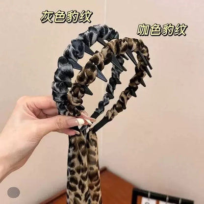 緞帶碎花髮箍－宮廷風藍色款細節1｜https://igowo.tw/