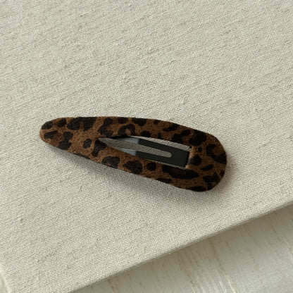 棕色豹紋髮夾