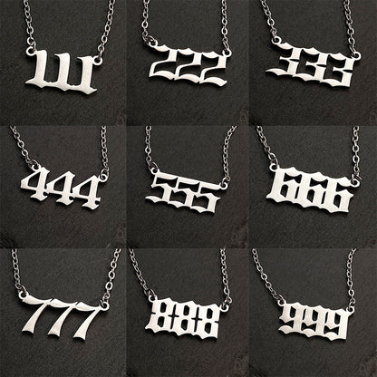 鈦鋼數字簡約項鍊－商品主圖｜https://igowo.tw/