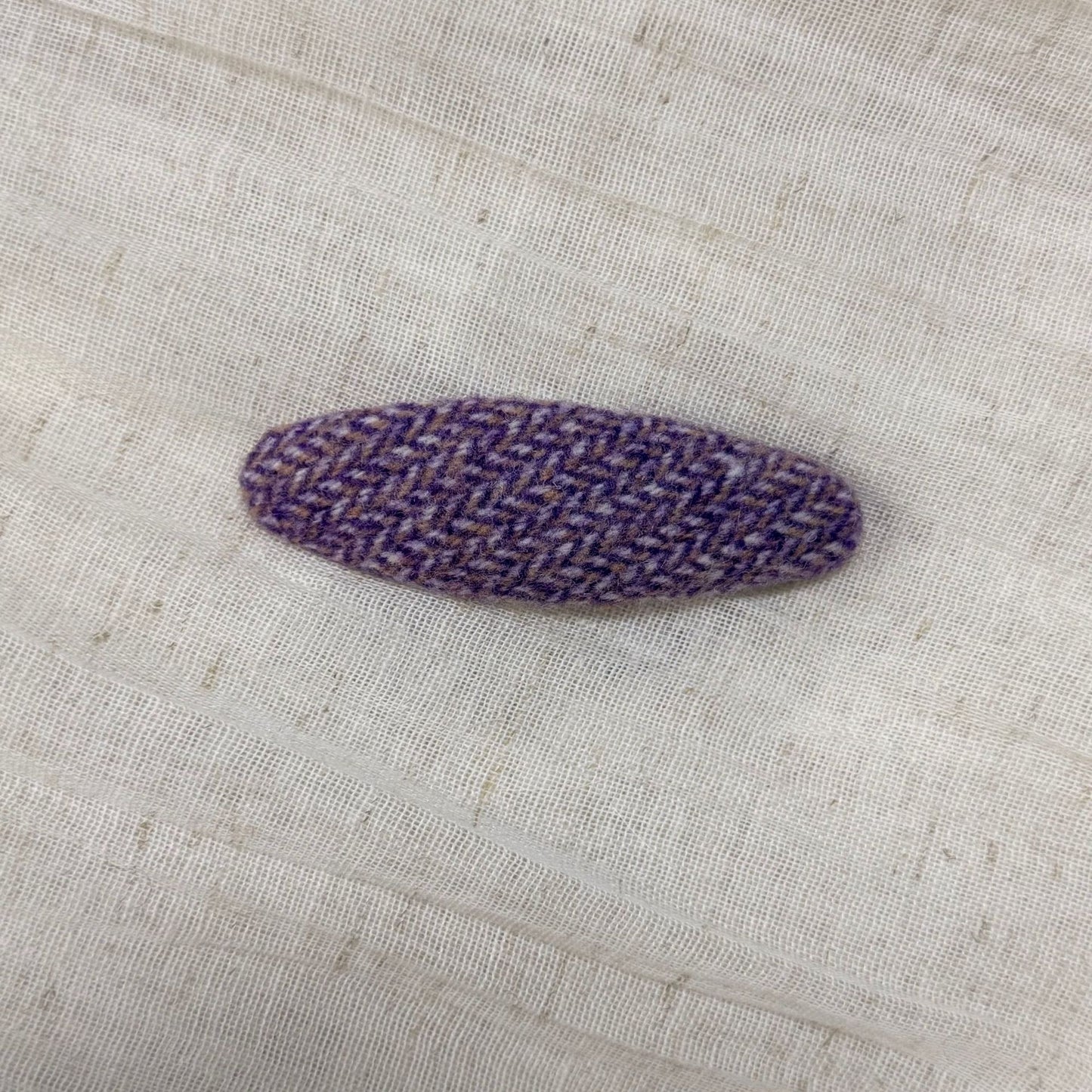 紫色布面三角形髮夾