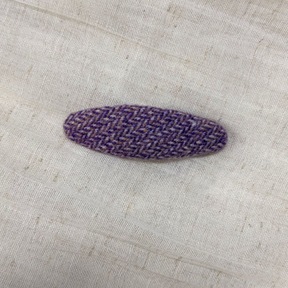 紫色布面三角形髮夾