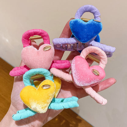 繽紛布面愛心鯊魚夾－商品主圖｜https://igowo.tw/