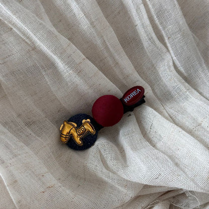 小熊簡約髮夾
