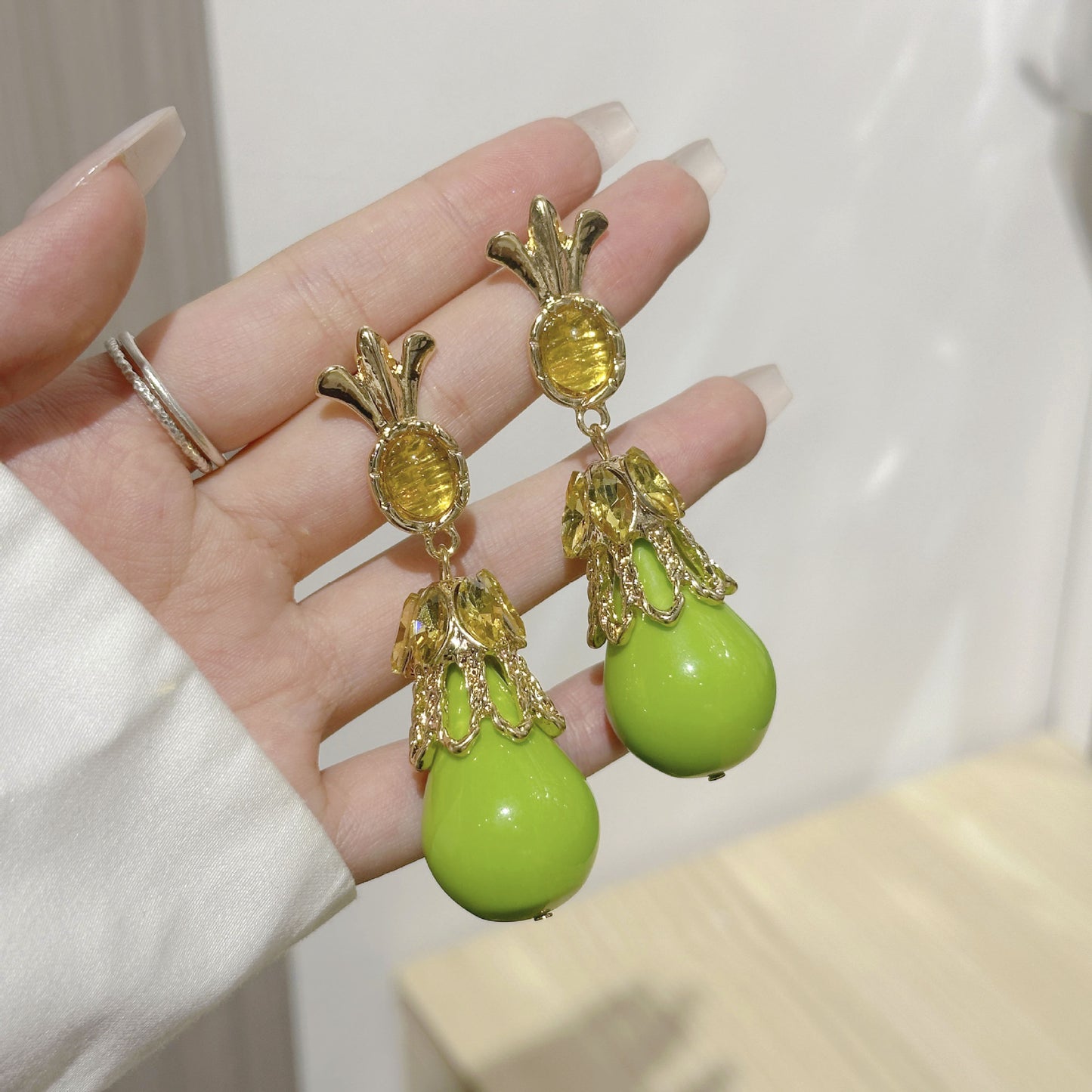 蝴蝶結花朵耳環－細節特寫63｜https://igowo.tw/