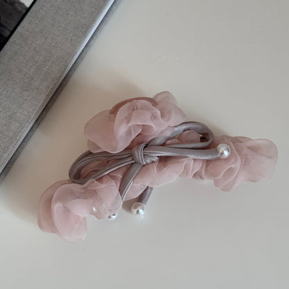 珍珠網紗鯊魚夾